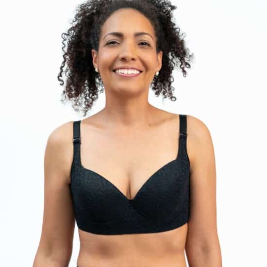 Brasier con copa de realce en blonda